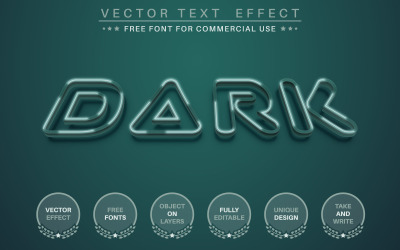 Dark Green - Editable Text Effect, Font Style, Graphics Illustration