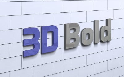 Logo Mockup 3D Aydınlık Psd