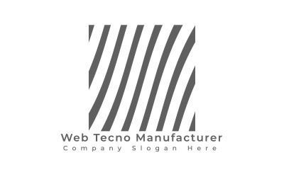 Web Techno fabrikant Logo sjabloon