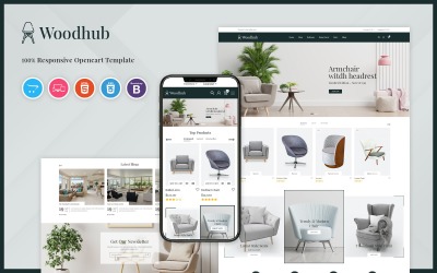 Woodhub - Modello OpenCart per mobili