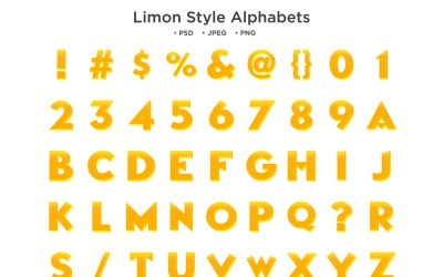 Alphabet de style limon, typographie abc