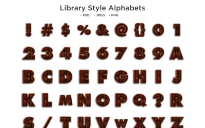Biblioteksstil alfabet, Abc typografi