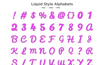 Flytande stil alfabetet, Abc typografi