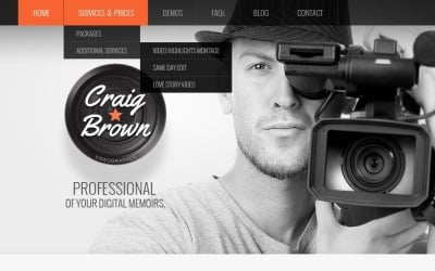 Free Photographer Portfolio Responsive WordPress Design