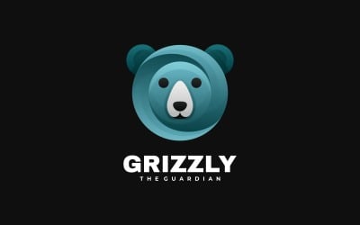 Gradientowy styl logo Grizzly