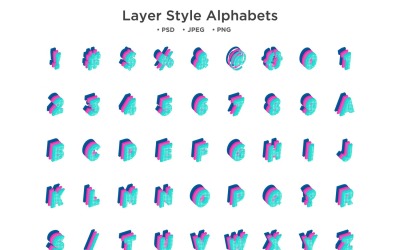 Layer Style Alphabet, Abc Typography