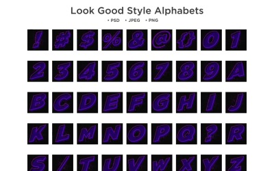 Look Good Style Alphabet, Typographie Abc