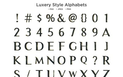 Luxery Style Abeceda, Abc typografie