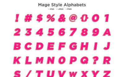 Mage Style Alphabet, Abc Typography