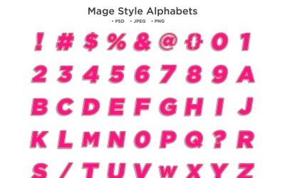 Mágus stílusú ábécé, Abc tipográfia