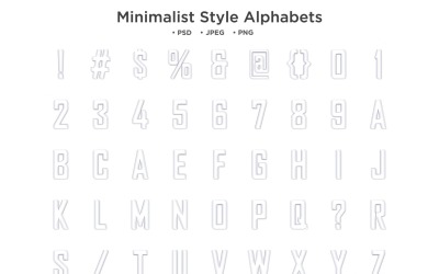 Minimalist Style Alphabet, Abc Typography