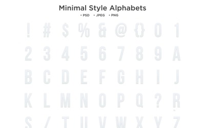 Minimalistisches Alphabet, ABC-Typografie