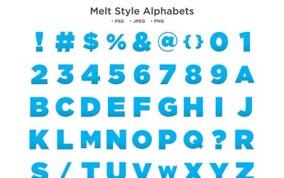 Smältstil alfabetet, Abc typografi