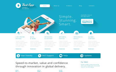 Адаптивная тема WordPress для компании, занимающейся бесплатным программным обеспечением