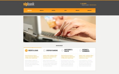 Bezplatná šablona WordPress reagující na banky