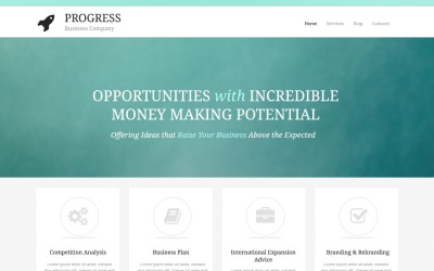 Darmowy szablon WordPress dla projektów biznesowych na start