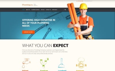 Free Plumbing Services WordPress Template