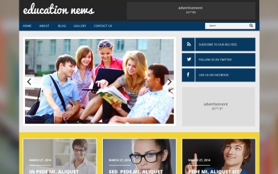 Gratis WordPress-mall för utbildningswebbplatser