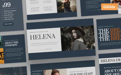 Helena - Fashion Gslide Präsentation Google Slides