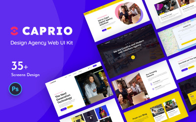 Комплект веб -інтерфейсу Caprio Design Agency