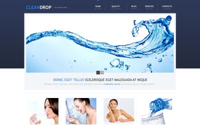 Kostenlose auf Wasser ansprechende WordPress-Website