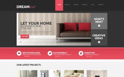 Tema WordPress responsivo de design de interiores gratuito