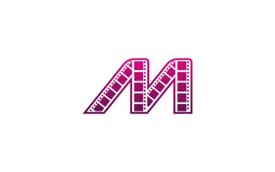Bokstaven M Media Logo Vector