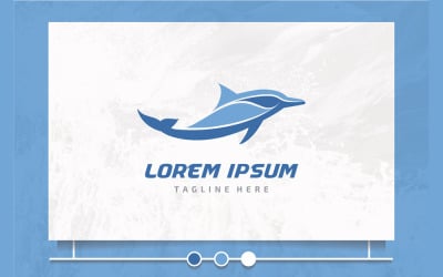 Delfin - kreatywna koncepcja projektowania logo ryb