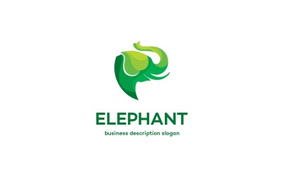 Design de logotipo da natureza do elefante