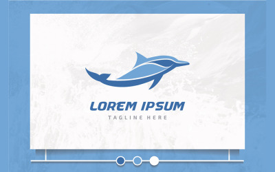 Dolphin - kreativní koncept návrhu loga ryby