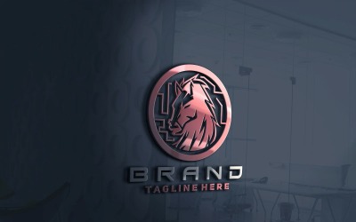 Egyszerű lóérme logósablon