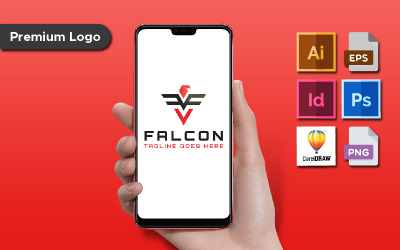 Falcon Logo Şablonu | Birçok Türde İş ve Kişisel Kullanım İçin Mükemmel.