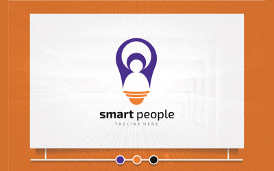 Gente inteligente - Diseño de logotipo de idea creativa