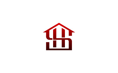 Lettera SH Home Logo Design Template Vector