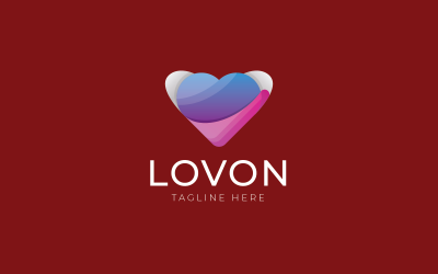 Lovon Gradyan Renkli Logo Şablonu