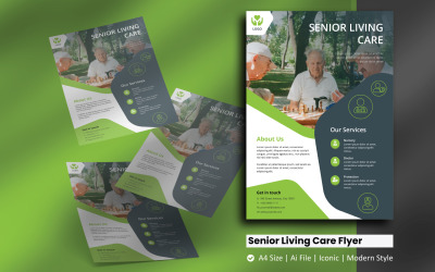 Modèle d&amp;#39;identité d&amp;#39;entreprise Flyer Senior Living Care Vol2