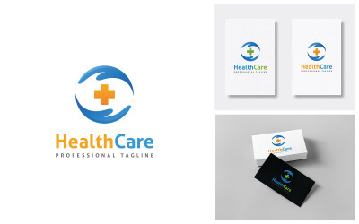 Modelo de logotipo colorido criativo de cuidados de saúde