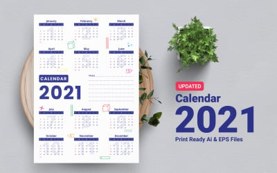 Planificador de calidad y calendario creativo 2021