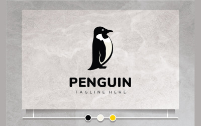 Söt pingvin - logotypdesign