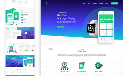 AppStar One Page App Landing UI Elements
