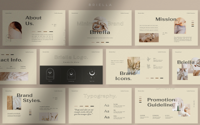 Briella - Minimalist Brand Guideline PowerPoint Template