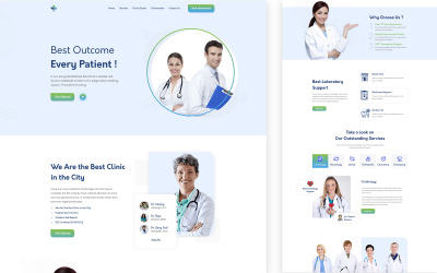 Docex - Kliniekdiensten Eén pagina UI-elementen