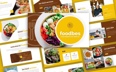 Foodbes - Multifunctionele Sjablonen PowerPoint presentatie