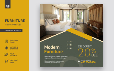Mobilier moderne Instagram Post Banner Social Media