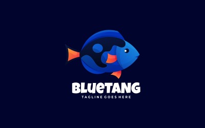 Blue Tangs Gradient színes logó