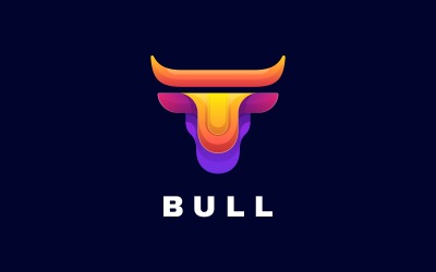 Bull Farbverlauf buntes Logo