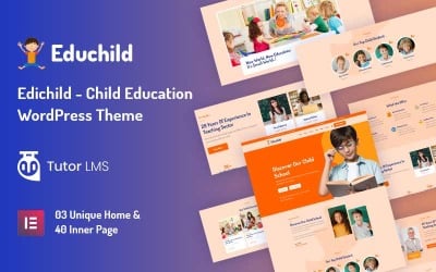 Educhild - Tema WordPress reattivo per l&amp;#39;educazione dei bambini