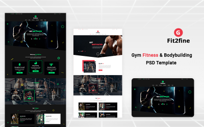 Gym Fitness Bodybuilding PSD Template