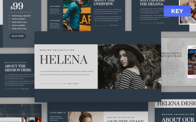 Helena - Szablon prezentacji motywu przewodniego w modzie