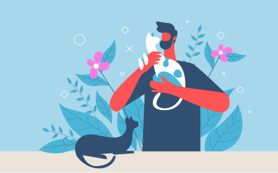 Miłośnik zwierząt domowych wektor ilustracja koncepcja